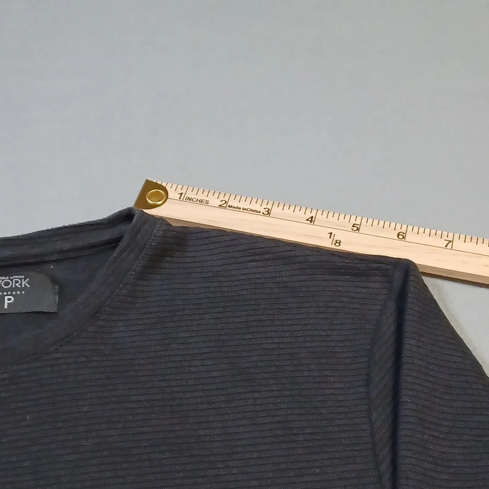 Angelo Litrico Work Comfort Black Ribbed Short Sleeve T-Shirt Size P Mens - Picture 6 of 7